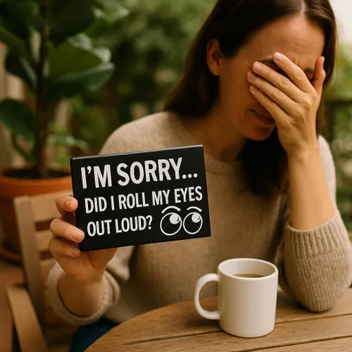 Miniatura 2 de Divertido letrero en rollo de ojos – I'm Sorry Did I Roll My Eyes Out Loud – Regalo para compañeros de trabajo, amigos, adolescentes, humor