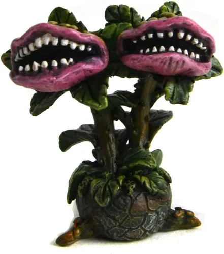 Little Shop of Horrors - Trampa para moscas Venus de resina en miniatura de 2 pulgadas de alto para uso en jardín de hadas, Halloween o decoración