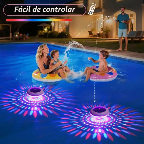 Miniatura 4 de Luces flotantes para piscina con control remoto, luces solares RGB de 6.5 pulgadas con 9 iluminación dinámica, IP68 impermeable, luz flotante solar
