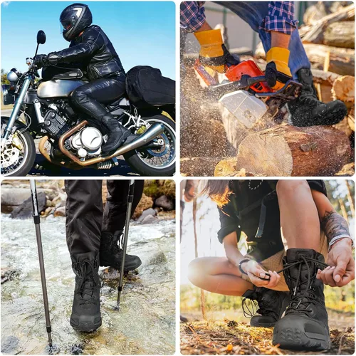 Miniatura 6 de FREE SOLDIER Botas tácticas militares para hombre, impermeables, botas de trabajo para senderismo, botas de combate duraderas
