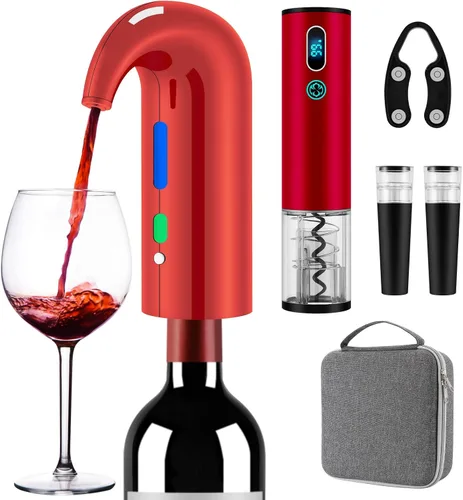 Miniatura 11 de Aireador eléctrico de vino, bomba dispensadora de vino, vertedor automático de vino, decantador de vino instantáneo, oxigenador de vino de un toque