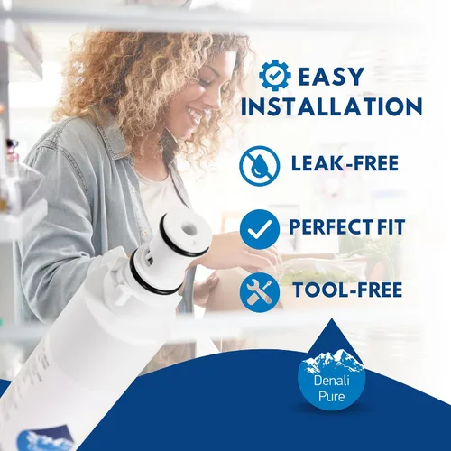 Miniatura 6 de Paquete de 3 filtros de agua de repuesto para refrigerador Whirlpool RWF-1021 - Compatible con cartucho de filtro de agua para refrigerador