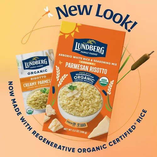 Miniatura 5 de Lundberg Arroz Cremoso con Queso Parmesano Risotto - Mezcla de Arroz Arborio Certificado Orgánico Regenerativo y Condimento, Sin Gluten, Caja de 5.5