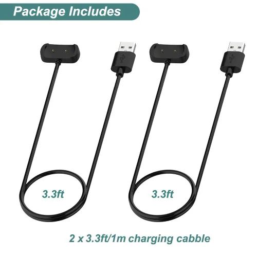 Miniatura 7 de Kissmart Cargador para Amazfit T-Rex Pro, Bip 5, Bip 3, Bip U Pro, GTS 4 Mini, GTS 2, GTS 2e, GTS 2, GTR 2, GTR 2e, GTR mini, cable de carga