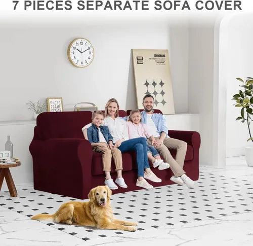 Miniatura 239 de Funda para Sofá de Terciopelo, Fundas Elásticas para Sofá para Funda Principal Separada/Respaldos y Cojines de Asiento, Funda para Sofá, para Fundas
