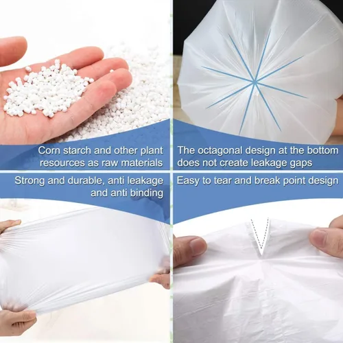 Miniatura 2 de Bolsas de basura pequeñas de 2.6 galones, bolsa de basura biodegradable para oficina, dormitorio, automóvil