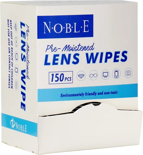 Miniatura 2 de Noble toallitas prehumedecidas para lentes envueltas individualmente, toallitas de limpieza de lentes y pantallas, ideales para lentes, teléfonos