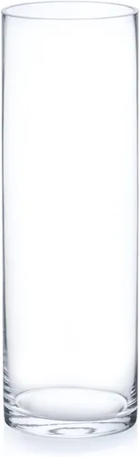 Miniatura 13 de Enova Floral Jarrón cilíndrico de vidrio transparente de 6 x 10 pulgadas, florero redondo para velas, jarrón flotante para velas, jarrón alto