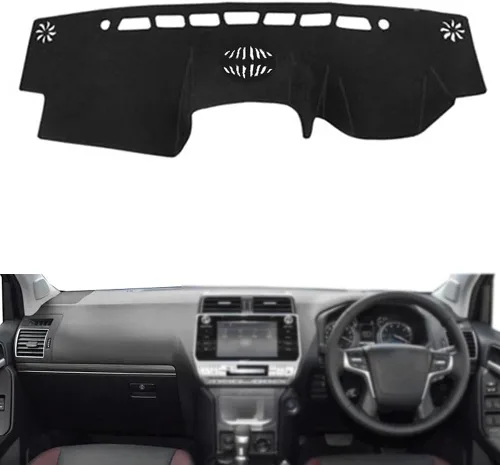 HATHWAY Funda para salpicadero de automóvil, cubierta de protección solar para Toyota Land Cruiser Prado 2018 2019 RHD, cubierta interior para Rhd