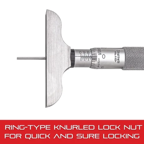 Miniatura 7 de Starrett 449 Profundímetros Vernier tipo micrómetro, pulgadas, 1