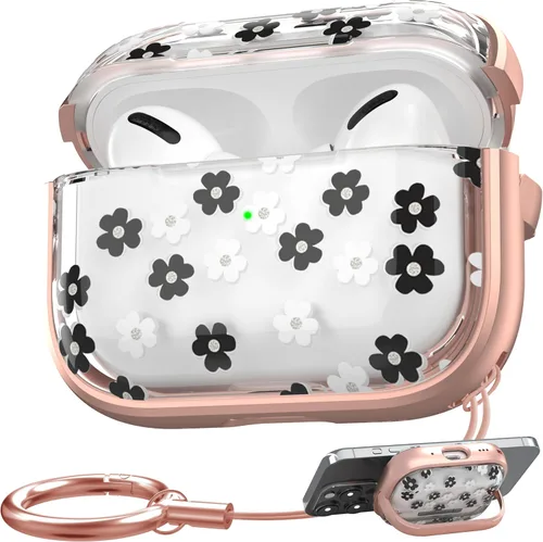 Maxjoy Funda para AirPods Pro de 2ª/1ª generación, bonita funda para AirPod Pro 2 con bloqueo de seguridad, funda rígida para iPod Pro para mujeres