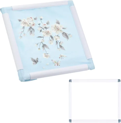 Miniatura 7 de PATIKIL Aros de bordado, marco universal de aro para bordar, reutilizable, cuadrado, rectangular, de plástico, para manualidades, costura