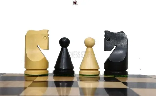 Miniatura 2 de Juego de ajedrez ruso ponderado, solo piezas de ajedrez minimalista en cono, juego de ajedrez de madera con peso, tamaño King de 4.1 pulgadas