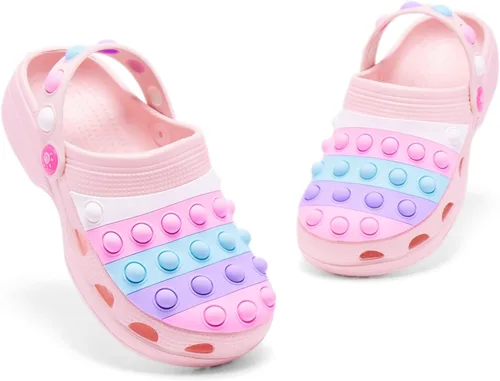 Miniatura 6 de Engtoy Zuecos para niños y niñas, zapatos de jardín sin cordones, sandalias divertidas y ligeras para la playa