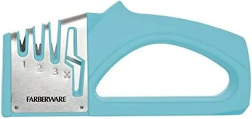 Miniatura 8 de Farberware Edgekeeper - Afilador de cuchillos de cocina de 3 etapas, 7.5 pulgadas, color negro