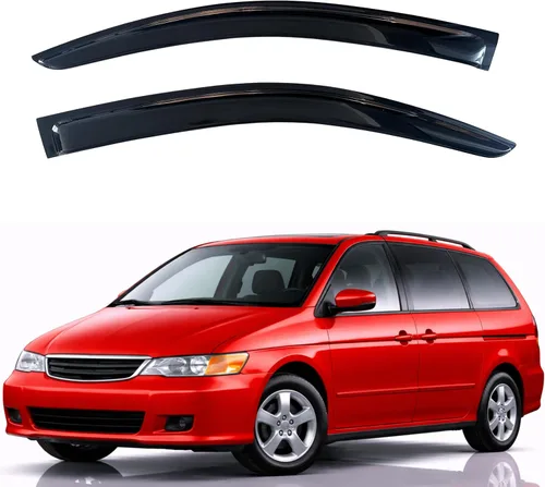Miniatura 301 de KPY Visor de ventana compatible con Hyundai Tucson 2021-2025, 4 piezas de deflector de ventilación para ventana lateral, estilo Mugen, protector