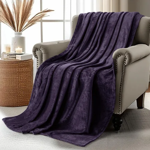 Miniatura 41 de Utopia Bedding Manta de forro polar negro, tamaño individual, ligera, mullida, suave, antiestática de microfibra (60 x 80 pulgadas)