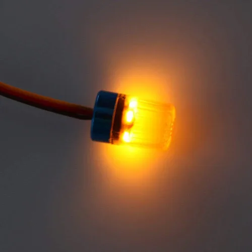 Miniatura 4 de LED Strobing Luz intermitente giratoria 0.354x0.591 in Lámpara para RC Modelo Policía Bomberos Ambulancia Coche Camión Iluminación (amarillo)