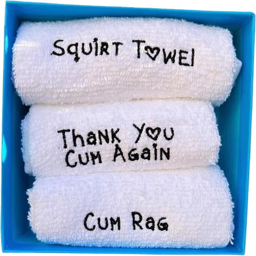 Thank You Wash Cloths Set of 3 - Sex Wash Cloths Set of 3- Valentines - Cum Rags
