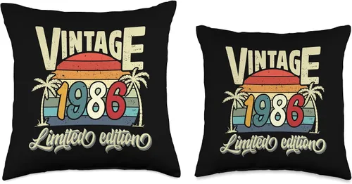 Miniatura 3 de Retro Vintage Birthday Novelty Men Women Gifts Vintage 1986 36th Birthday Edition Limited Edition 36 Years Old Bday - Almohada de 16.0 x 16.0 in