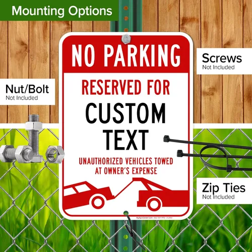 Miniatura 5 de My Sign Center - Letrero personalizado de no estacionamiento, letrero de estacionamiento reservado personalizado para negocios, 10 x 14 pulgadas
