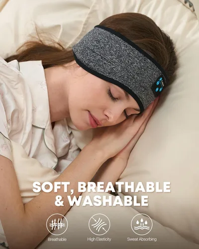 Miniatura 6 de Audífonos para Dormir con Diadema Bluetooth, Audífonos para Dormir con Diadema Deportiva, Audífonos para Dormir de Larga Duración con Altavoces