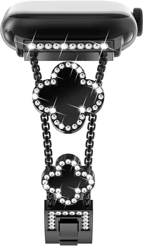 Miniatura 21 de NewWays for Apple Watch Band Series 11 10 46mm 42mm Series 9/8/7 41mm 45mm Series 6/5/4 40mm 44mm Series 3 42mm 38mm Women, Sparkling Bling Diamonds