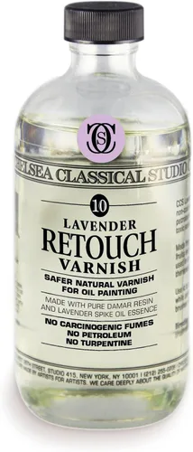 Miniatura 7 de Chelsea Classical Studio Barniz de retoque de lavanda, utilizado para la protección de obras de arte al óleo y transpirabilidad, botella de 2 onzas