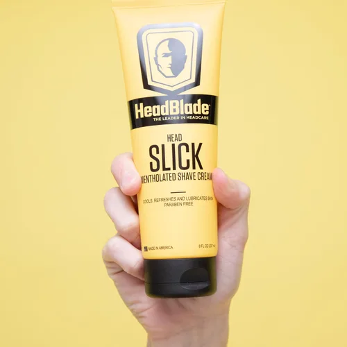 Miniatura 6 de Crema de afeitar HeadBlade HeadSlick 8 oz para un afeitado suave de cabeza para hombres calvos, ayuda con la irritación, enrojecimiento y quemaduras