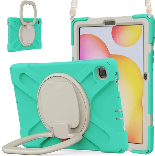 Miniatura 64 de 360 Rotation Case for Galaxy Tab ActivePro/Tab Active4 Pro/Active 5 Pro 10.1" Sturdy Cover Rotate Ring Stand Shoulder Carrying Strap Hand Strap