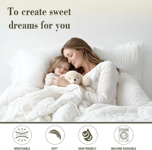 Miniatura 7 de Juego de ropa de cama de jejeloiu con diseño de ciervos y osos para niños y niños, edredón ultra suave para campistas, decoración feliz acampando