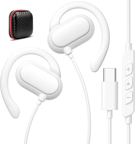 Miniatura 8 de Auriculares USB C con cable abiertos sobre auriculares para Apple/Android USBC Tipo C Auriculares con cable para iPhone 17 17e 16 16e 15 Pro Wrap