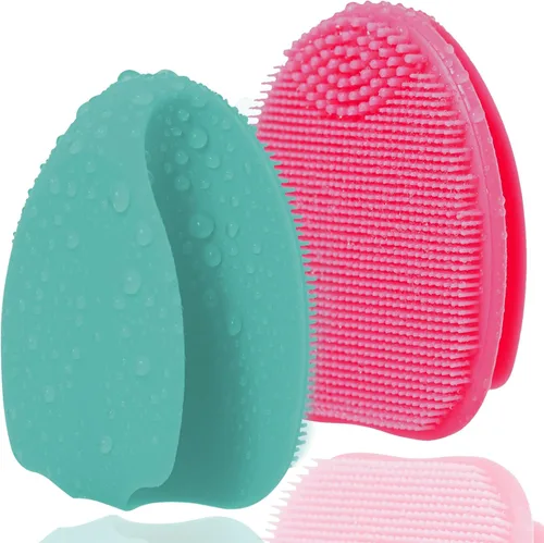 Miniatura 17 de Limpiador facial de silicona suave, limpiador corporal para limpieza profunda, exfoliación, 2 cepillos corporales de silicona para mujeres