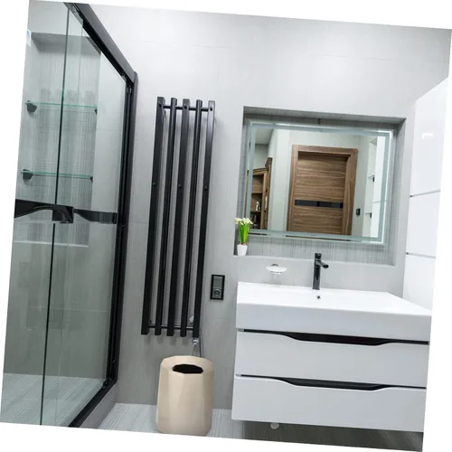 Miniatura 5 de Cabilock Bote de basura de diseño moderno para la oficina en casa, versátil, simple, elegante, para sala de estar, dormitorio, baño, cocina, compacto