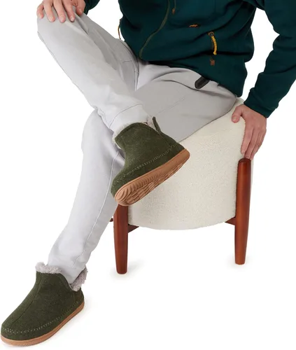 Miniatura 2 de Dearfoams Alpine Brixen - Botas cómodas de espuma viscoelástica para interiores y exteriores para hombre