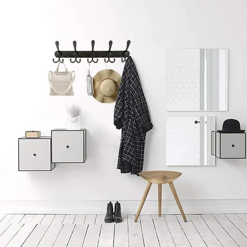 Miniatura 3 de Perchero de pared con 5 ganchos de tres puntas, de PHINGEER, resistente, de acero inoxidable con gancho, decorativo, para colgar abrigos, chaquetas