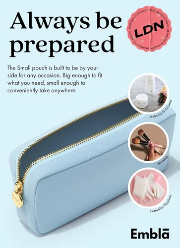 Miniatura 4 de Embla Bolsa de maquillaje de viaje para cosméticos y bolsa de artículos de tocador, bolsa de nailon con cremallera, lindo organizador de maquillaje