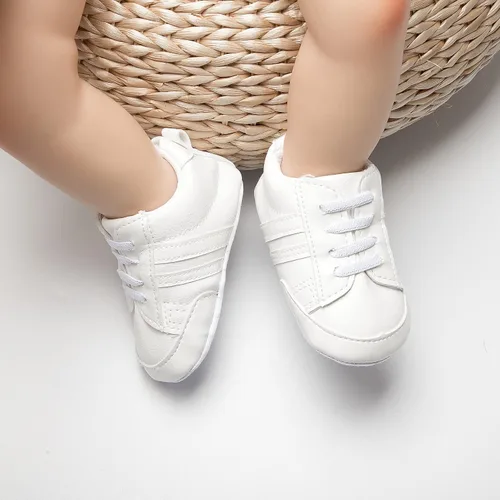 Miniatura 3 de KIDSUN Zapatos deportivos de cuero para bebés y niñas con suela suave antideslizante para recién nacidos zapatos casuales para primer caminante