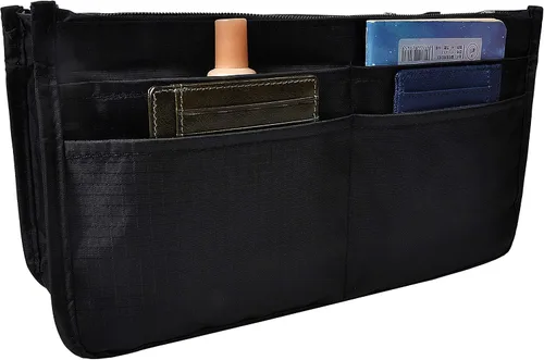 Miniatura 52 de Bolso de mano estilo cartera de Vercord para mujer con organizador incorporado, estampado bien definido, con manijas y cremallera, tamaño 2