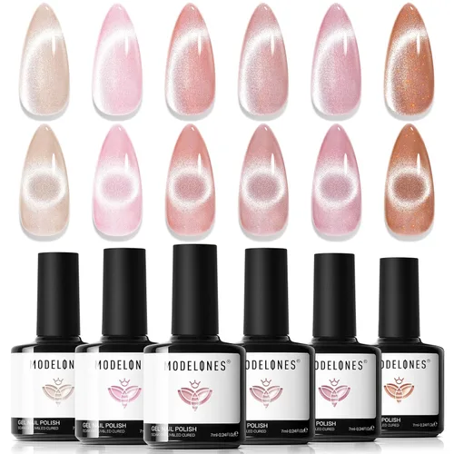Miniatura 23 de Modelones Imán de uñas de gel de ojo de gato, herramienta magnética 8 en 1 para uñas de gel, varita magnética fuerte para arte de uñas con bola