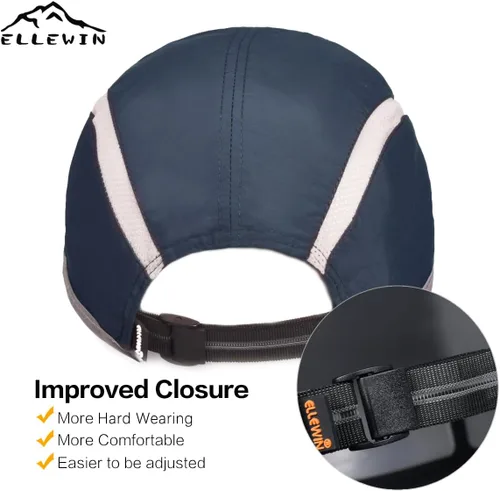 Miniatura 73 de ELLEWIN Gorra de béisbol unisex UPF 50 sin estructura, con pico grande y plegable