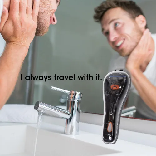 Miniatura 7 de Nincha Manual Razor Travel Case Portable Plástico Manual Razor Trimmer Protector Negro