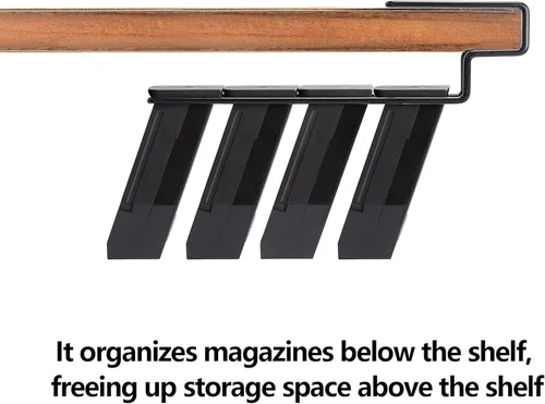 Miniatura 5 de Adoreal Soporte universal para revistas, paquete de 2 estantes seguros para debajo de la pistola, organizador seguro para armas y accesorios