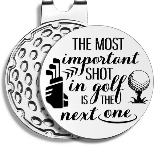 Miniatura 9 de Divertidos marcadores de pelota de golf con clip para sombrero, accesorios de golf para hombres, regalos de golf de jubilación de cumpleaños para I