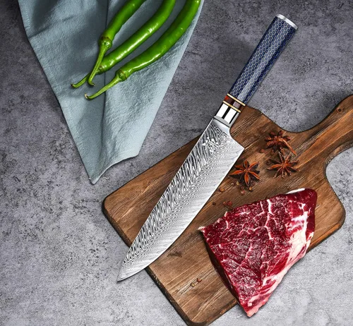 Miniatura 6 de Cuchillo de chef de 8 pulgadas, cuchillo de chef japonés VG10, cuchillo de cocina japonés VG10, cuchillo de acero inoxidable de alto carbono de 67