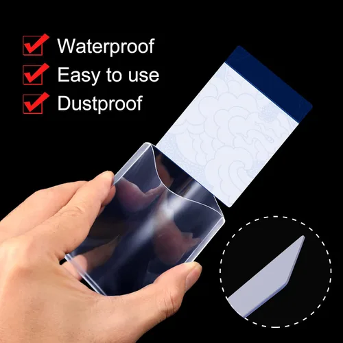 Miniatura 3 de Chinco 100 fundas de plástico para tarjetas de béisbol, de 3 x 4 pulgadas, protectores de tarjetas rígidas para béisbol, fútbol, baloncesto
