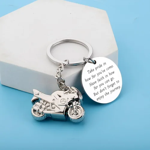 Miniatura 27 de FUSTMW Llavero de motociclista, regalo de motocicleta, llavero seguro para que tu ángel guardián viaje contigo, nuevo regalo para motociclista