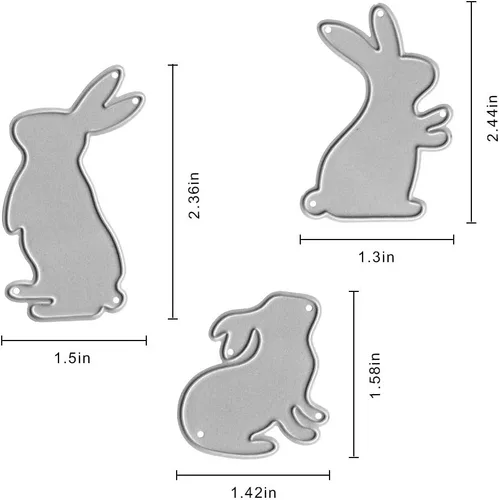 Miniatura 2 de Troqueles de corte de metal de Pascua, moldes para plantilla, herramienta de grabado en relieve para hacer tarjetas, álbumes, álbumes de recortes