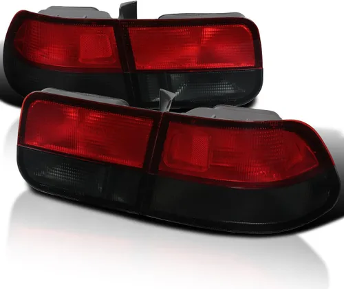 SPEC-D TUNING Luces traseras de lentes ahumadas rojas compatibles con Honda Civic Coupe 1996-2000 de 2 puertas, conjunto de par izquierdo + derecho