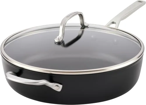 Miniatura 14 de KitchenAid Sartén/Wok Antiadherente de Inducción Anodizada Dura para Saltear con Mango Auxiliar, 12.25 Pulgadas - Negro Mate
